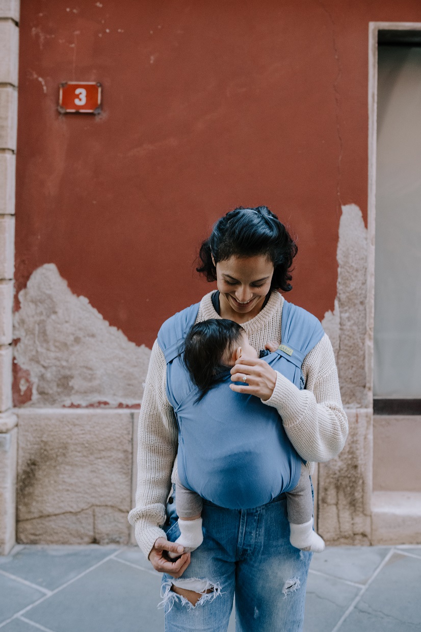 boba.img_alt_prefix Porta-bebé Evolucionário Mochila Pano Boba Bliss Vintage Navy