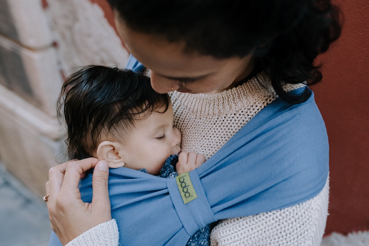 boba.img_alt_prefix Porta-bebé Evolucionário Mochila Pano Boba Bliss Vintage Navy