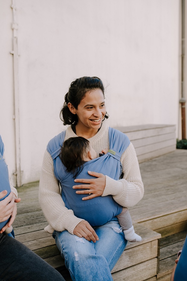 boba.img_alt_prefix Porta-bebé Evolucionário Mochila Pano Boba Bliss Vintage Navy