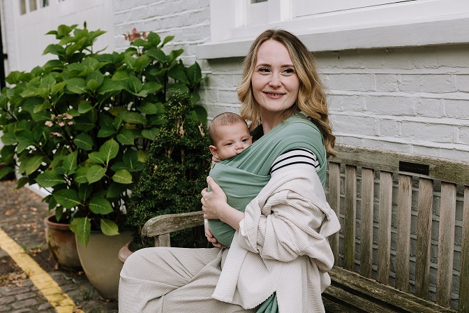 boba.img_alt_prefix Pano elástico porta-bebês Boba Wrap Sage Green