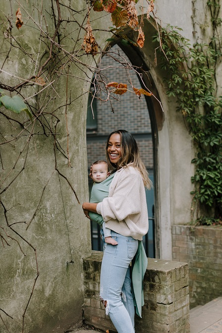 boba.img_alt_prefix Pano elástico porta-bebês Boba Wrap Sage Green