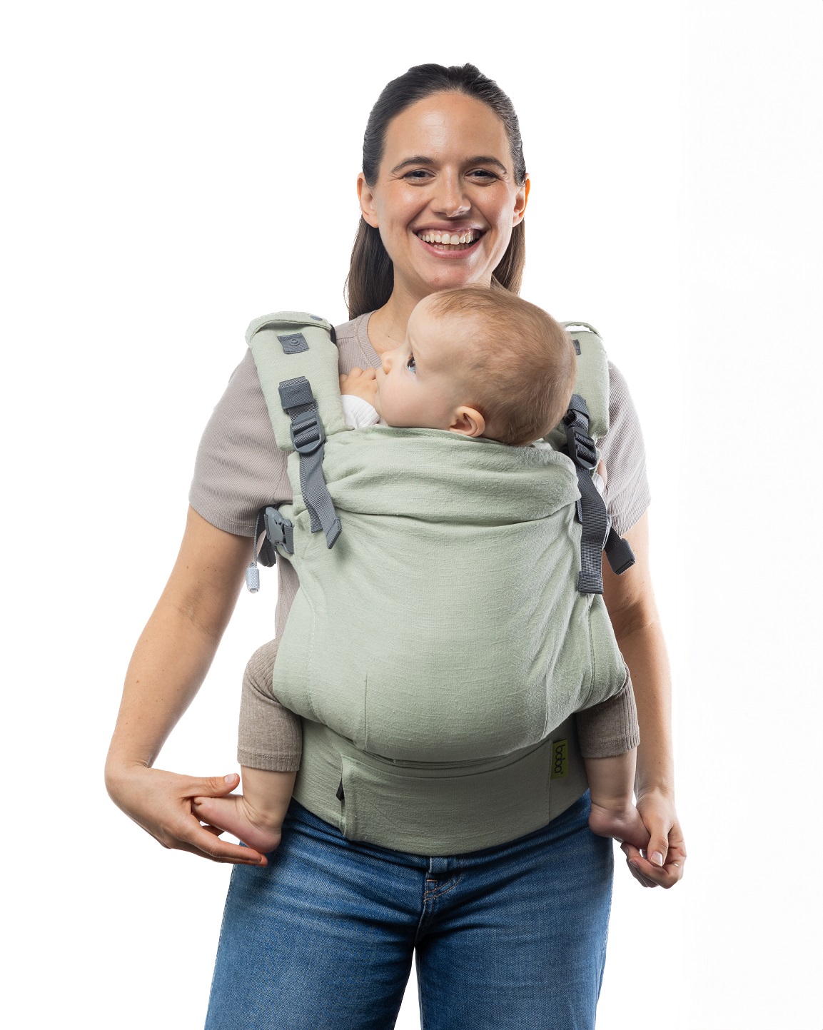 boba.img_alt_prefix Mochila Evolucionária Porta-bebé Boba X Linen Willow